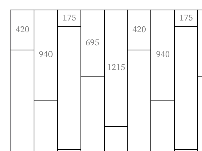 Staggered floor pattern